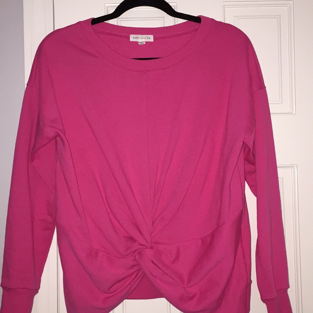 Socialite twisted hem sweatshirt